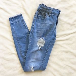 distressed jeans